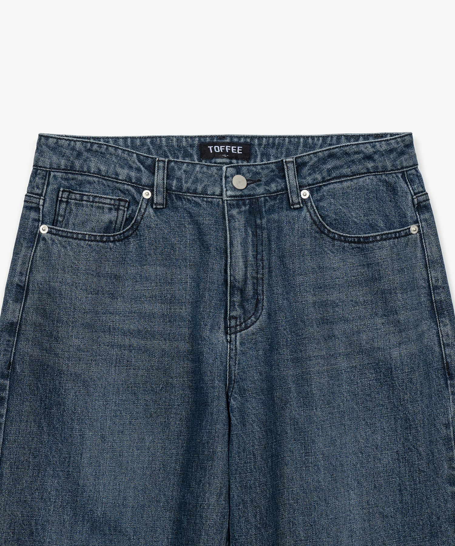 ★韓国の人気★【TOFFEE】★WIDE DENIM PANT.S★デニム★ MUSINSA公式 | TOFFEE More Wide Denim Pants (WASHED GREISH BLUE)
