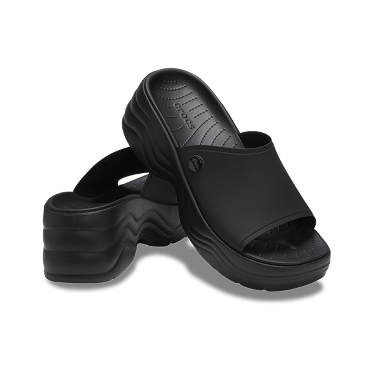 크록스(CROCS) 여성 스카이라인 슬라이드 BK (23SWSL208182)