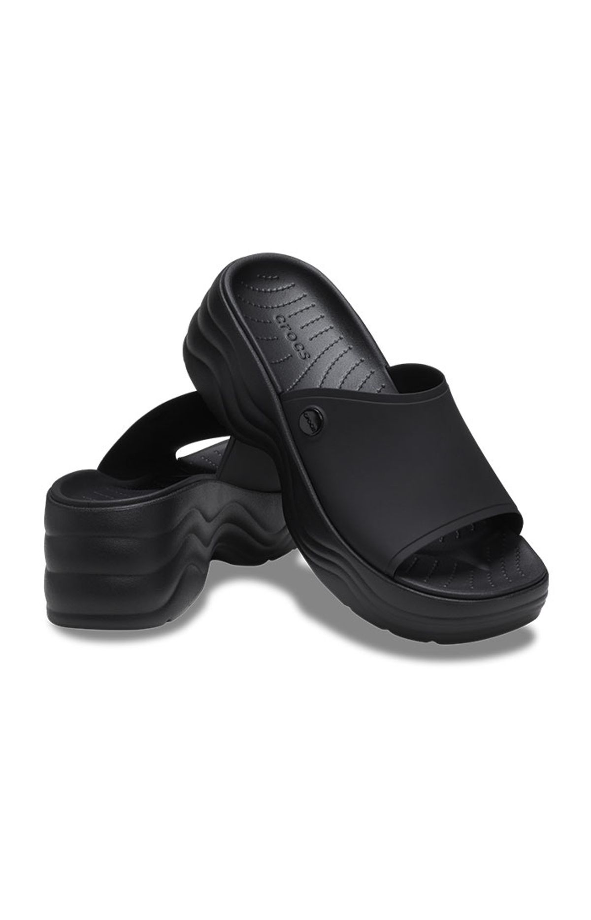 크록스(CROCS) 여성 스카이라인 슬라이드 BK (23SWSL208182)