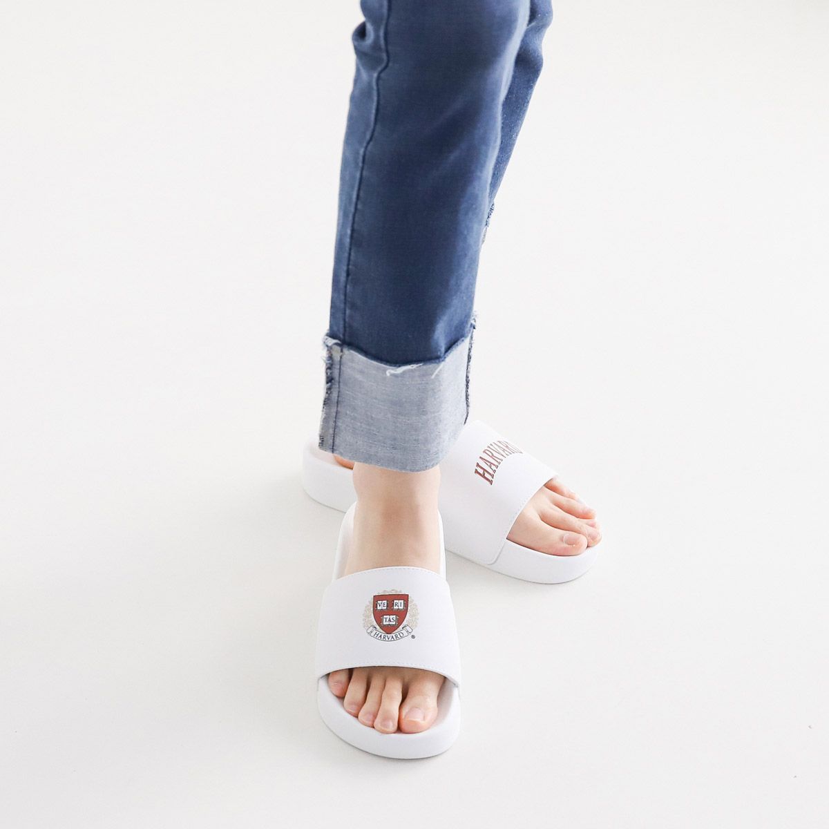 하버드 슈즈(HARVARD SHOES) 스트론 남여공용 슬리퍼 화이트