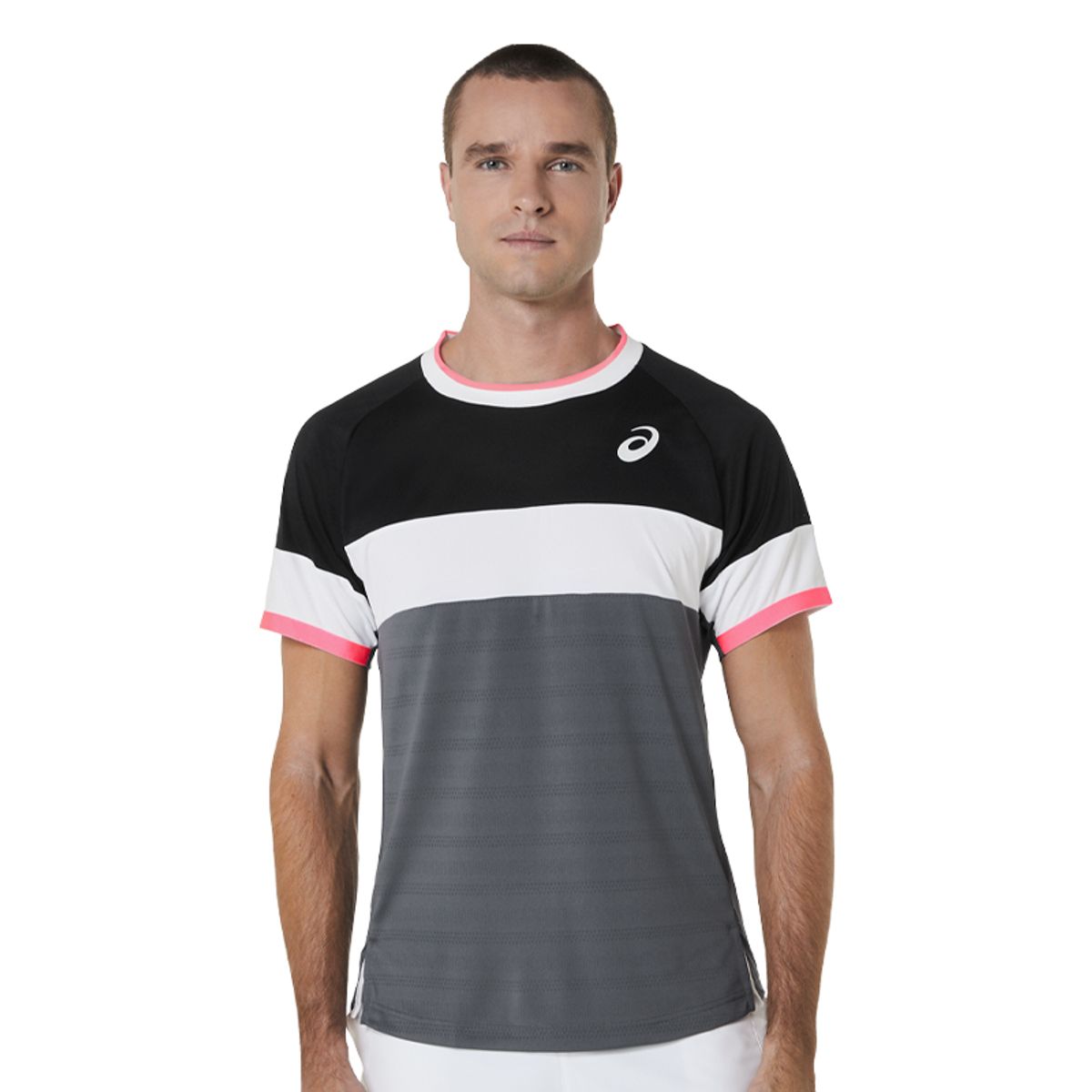 아식스(ASICS) 맨 매치 SS 탑(2041A244003) 남자 반팔 라운드 티셔츠
