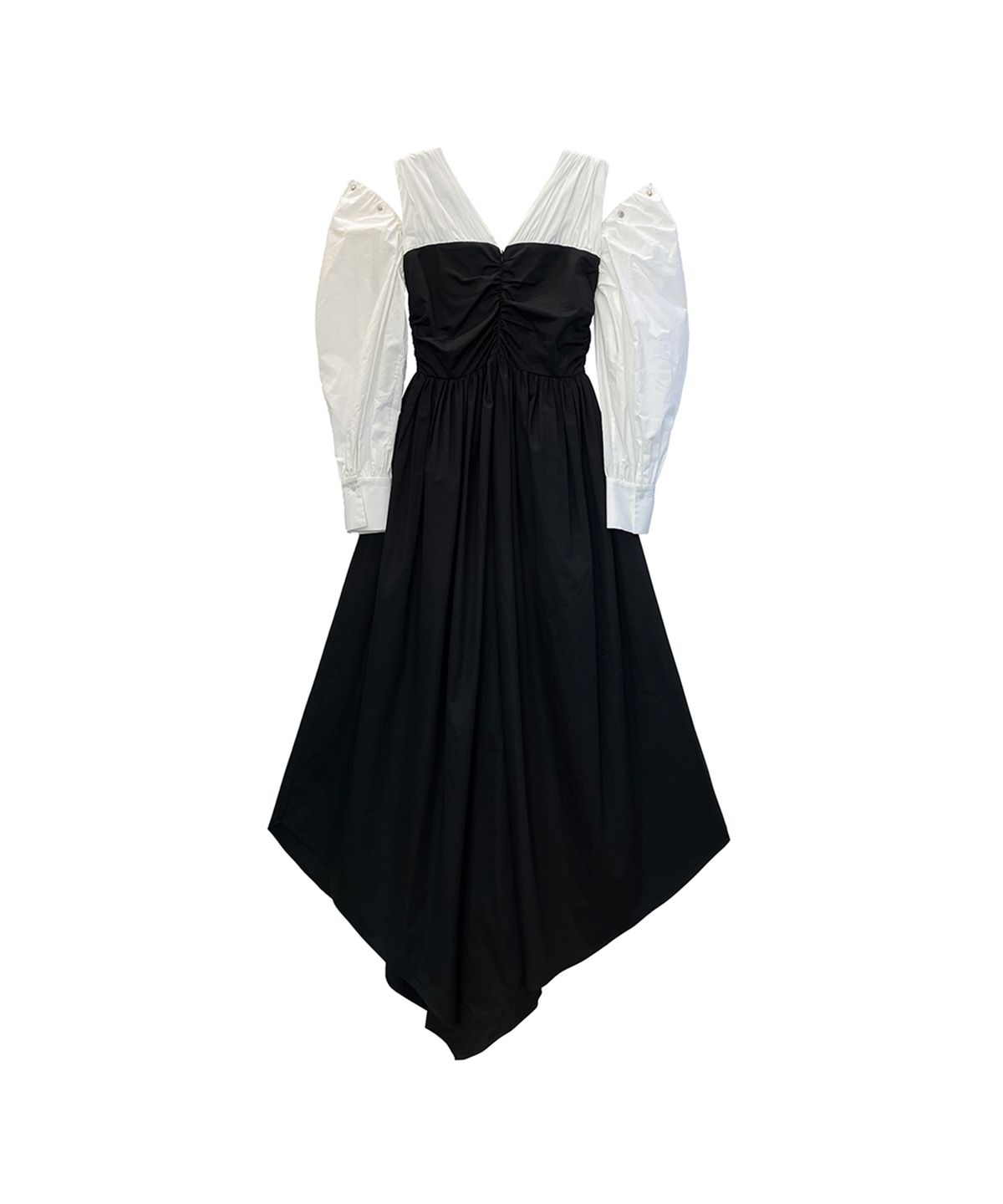 므아므(MMAM) Off sleeve origami v-neck dress