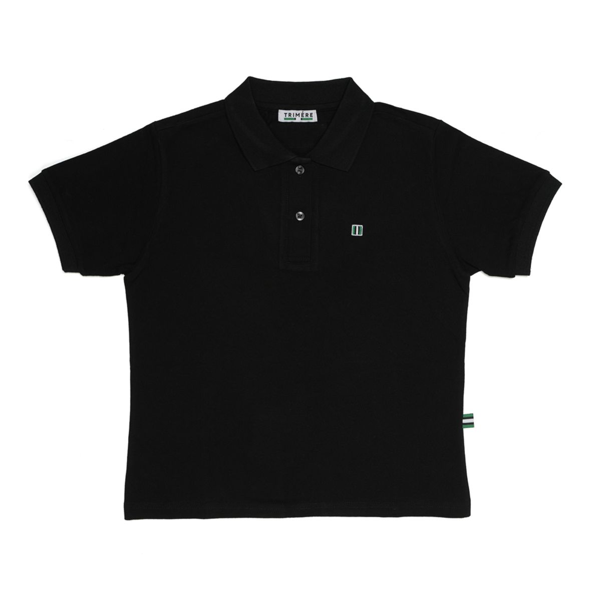 트리메르(TRIMERE) 와펜 반팔 PK TEE  F/L WOMAN BLACK