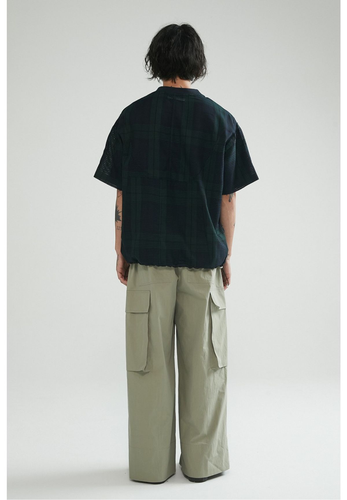 래코드(RECODE) Recycled Wide Cargo Pants_RKPAS23671BEX