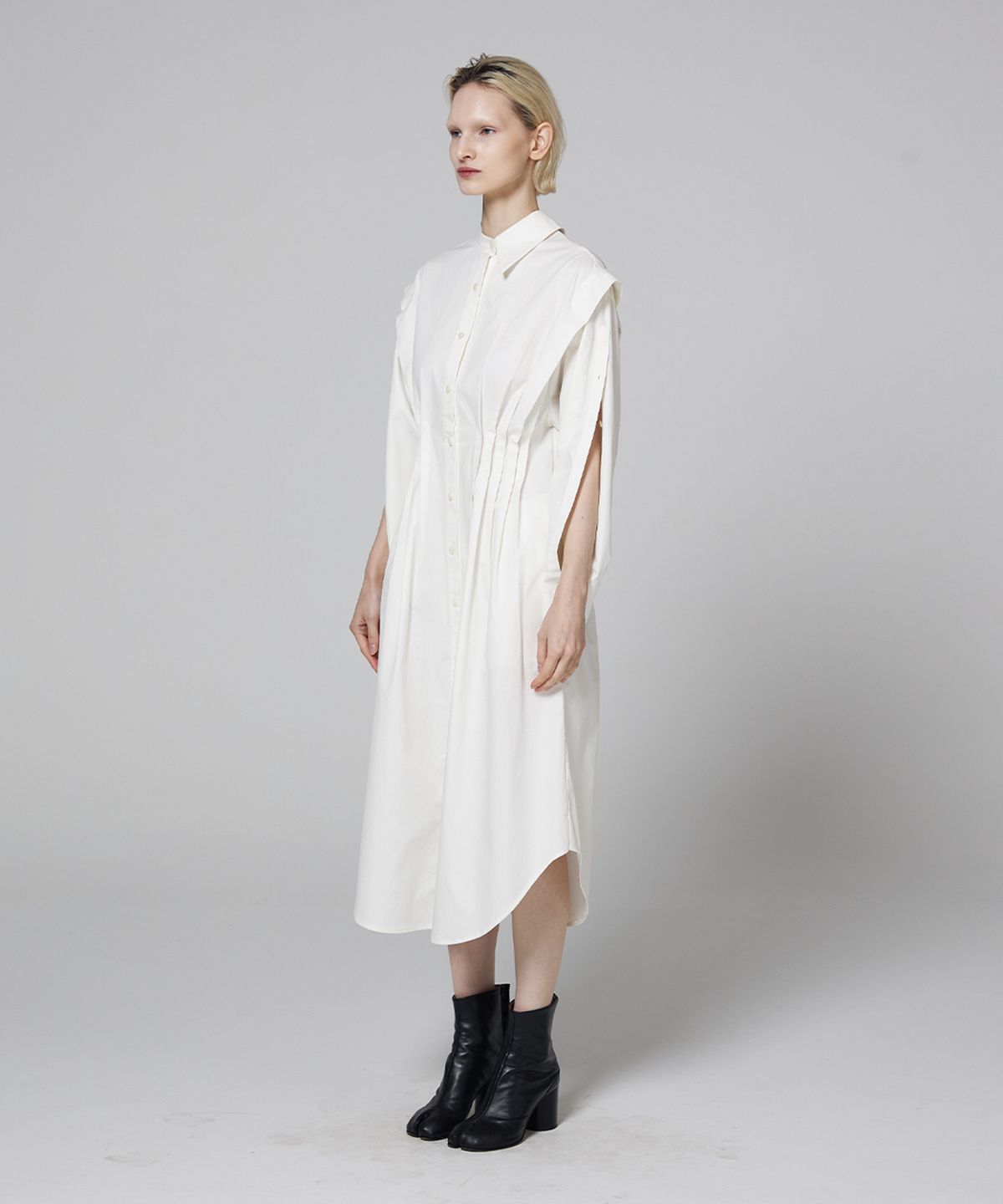 므아므(MMAM) Side pleated shirt dress