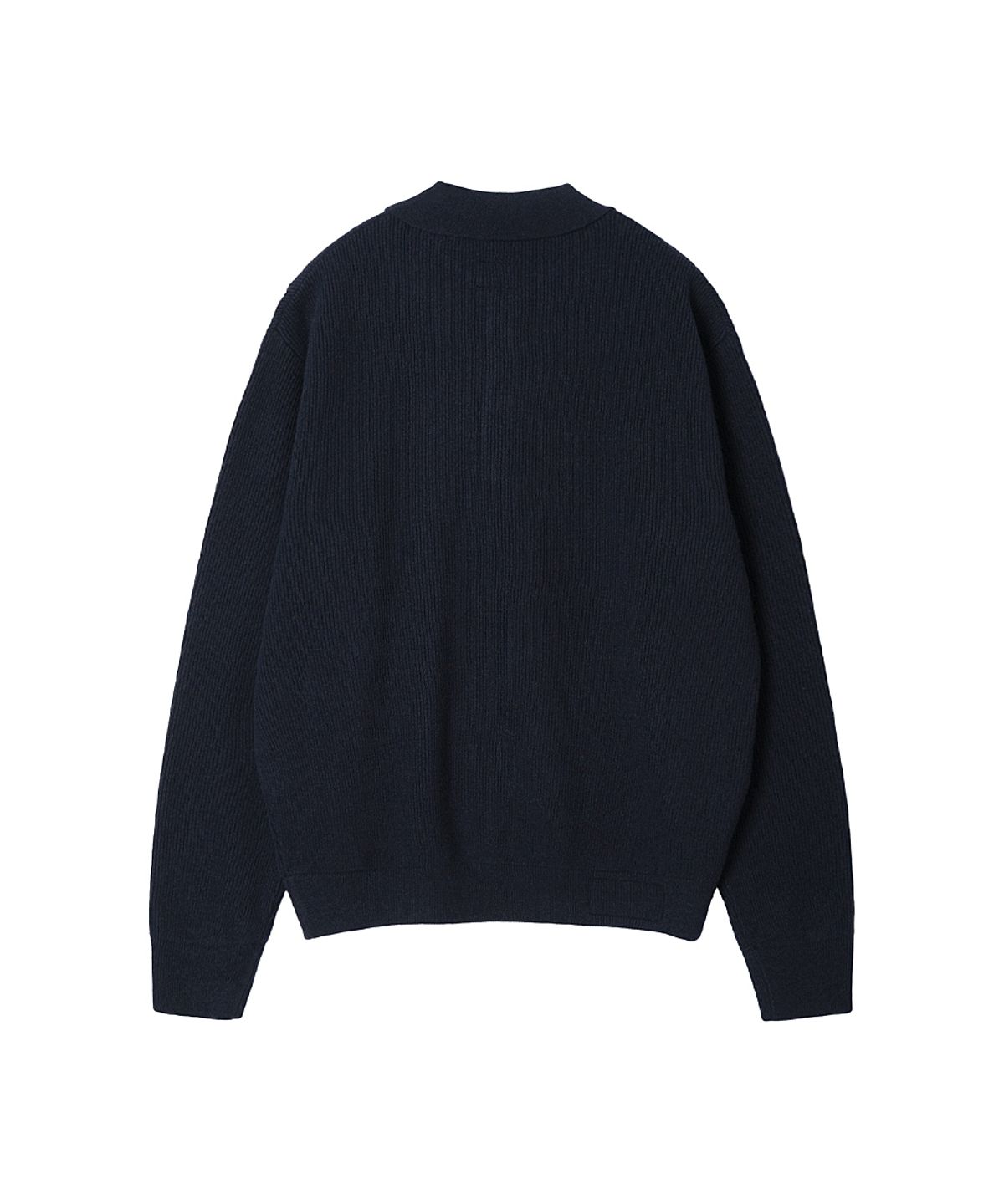 러프사이드(ROUGHSIDE) Collar Knit Dark Navy