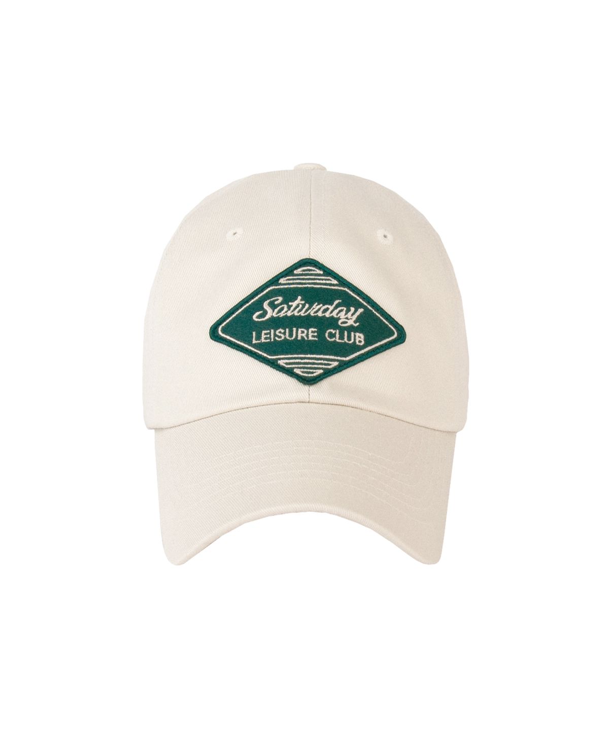 세러데이 레저 클럽(SATURDAY LEISURE CLUB) Signature Ball Cap - Ivory & Green Patch
