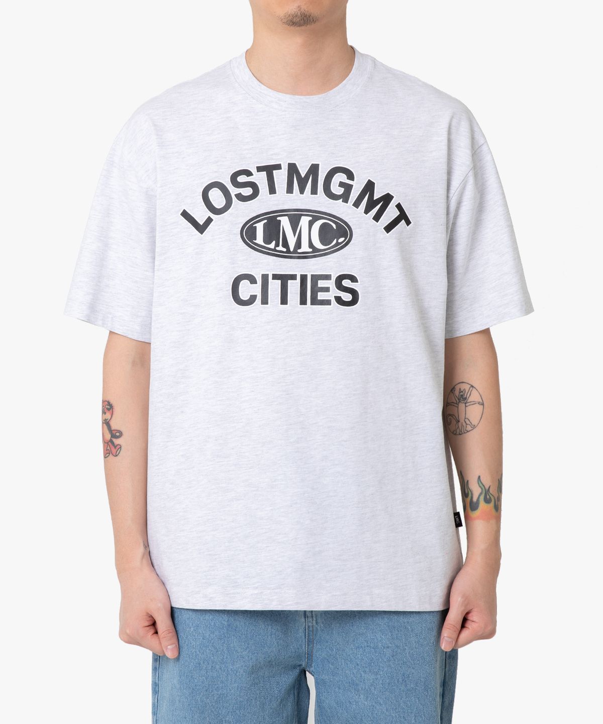 엘엠씨(LMC) ARCH OVAL TEE light heather gray
