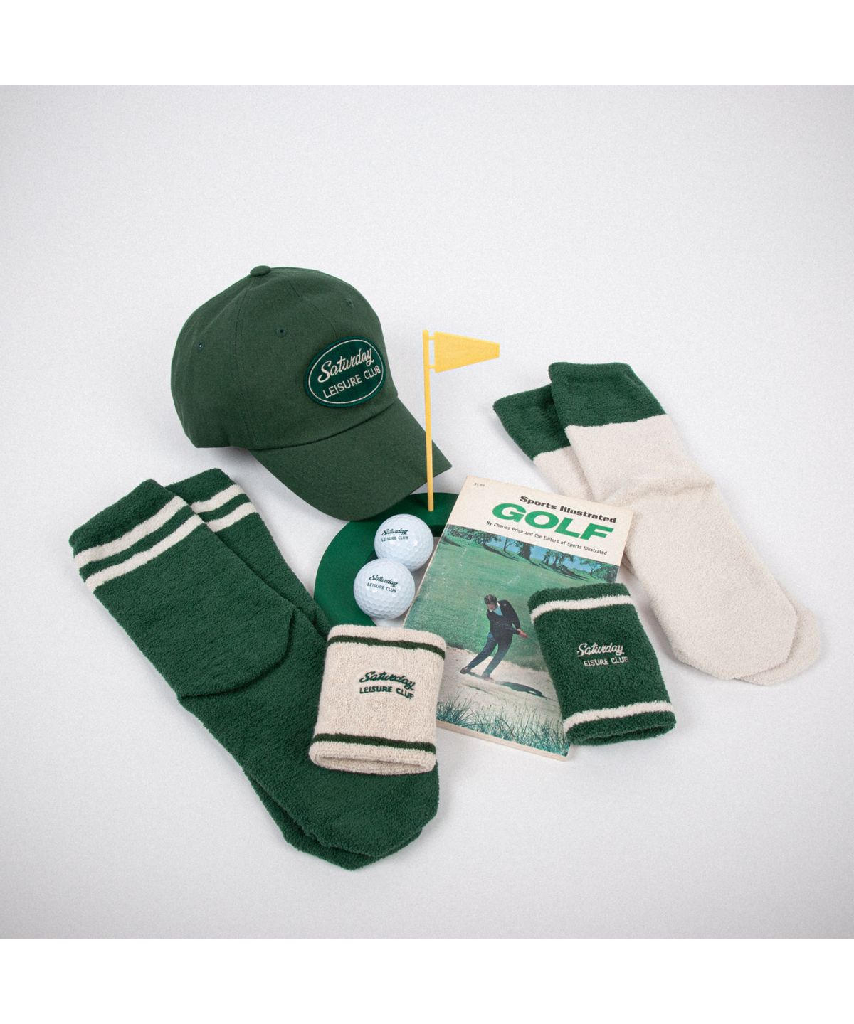 세러데이 레저 클럽(SATURDAY LEISURE CLUB) Signature Ball Cap - British Racing Green & Green Stripe Patch