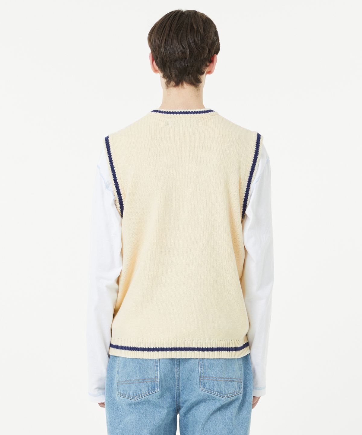 엘엠씨(LMC) CABLE ARCH KNIT VEST ivory