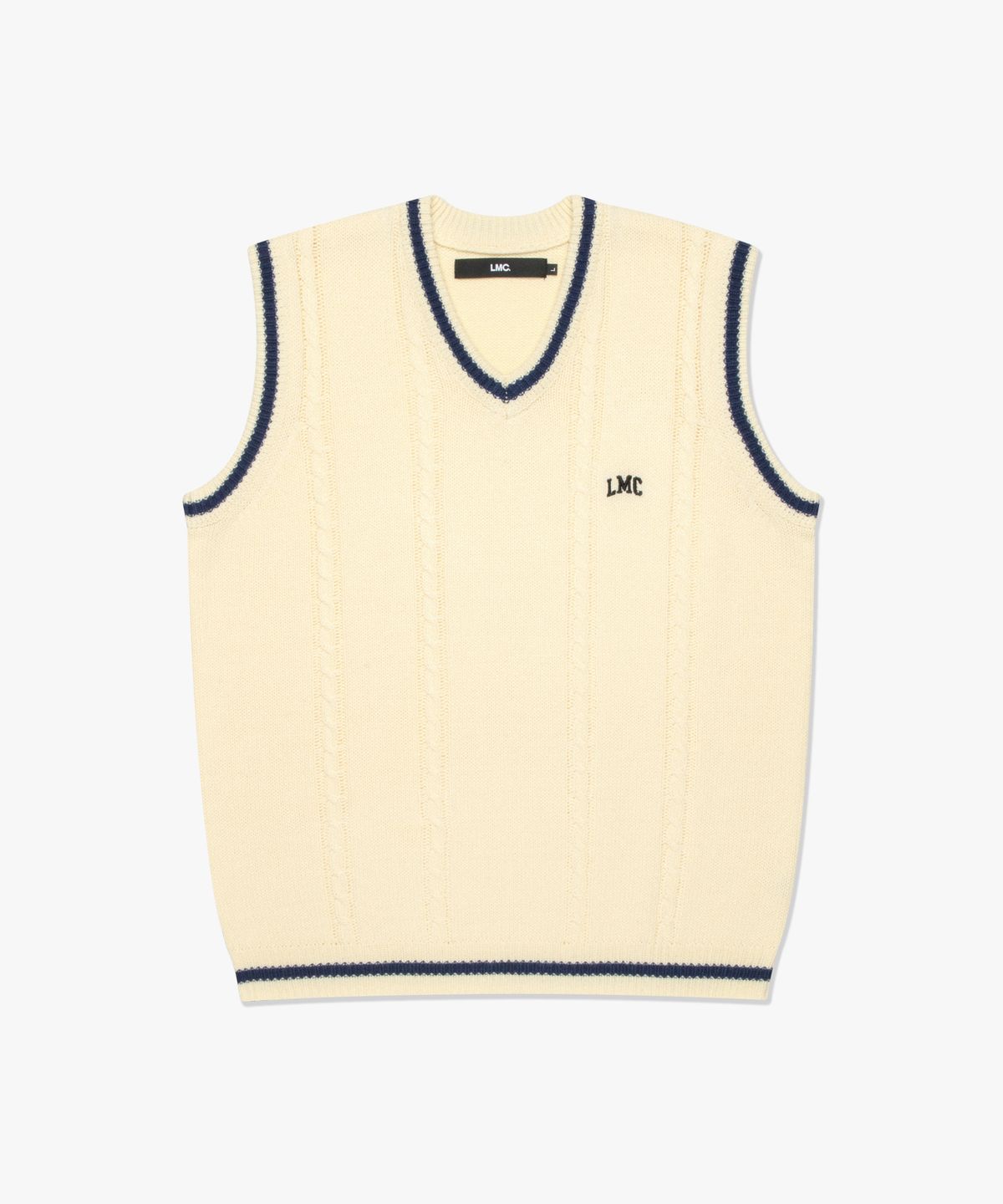 엘엠씨(LMC) CABLE ARCH KNIT VEST ivory