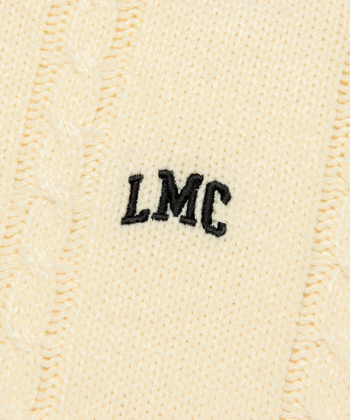 엘엠씨(LMC) CABLE ARCH KNIT VEST ivory