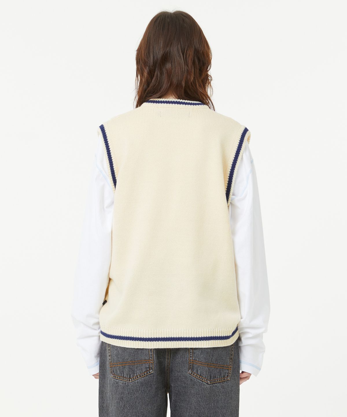 엘엠씨(LMC) CABLE ARCH KNIT VEST black