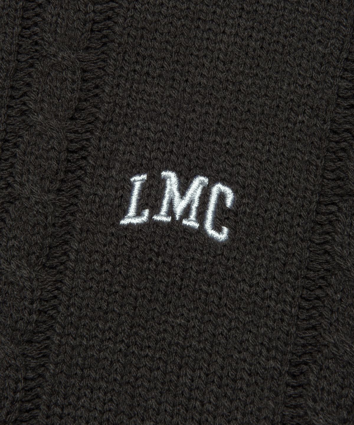 엘엠씨(LMC) CABLE ARCH KNIT VEST black
