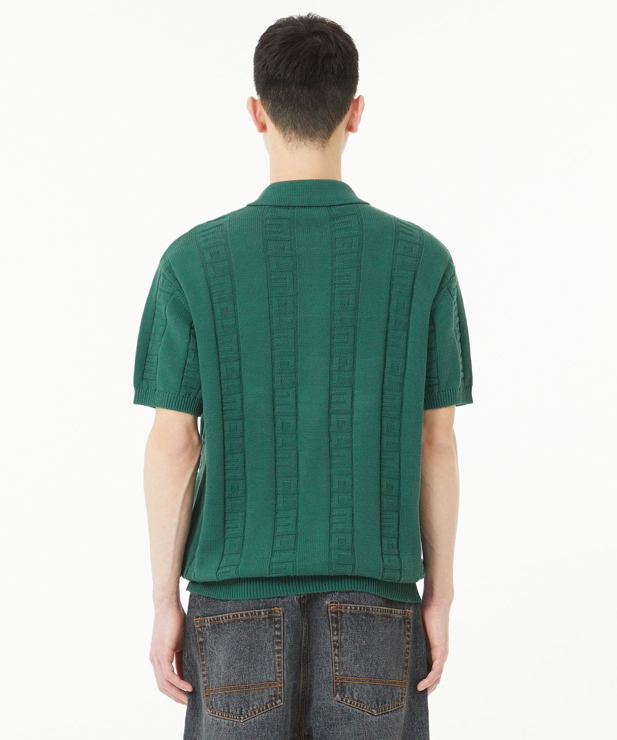 엘엠씨(LMC) JQD ZIP-UP KNITTED POLO SHIRT dark green