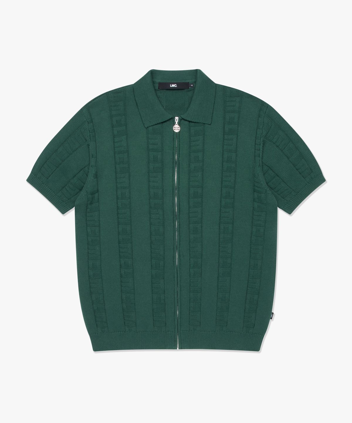 엘엠씨(LMC) JQD ZIP-UP KNITTED POLO SHIRT dark green