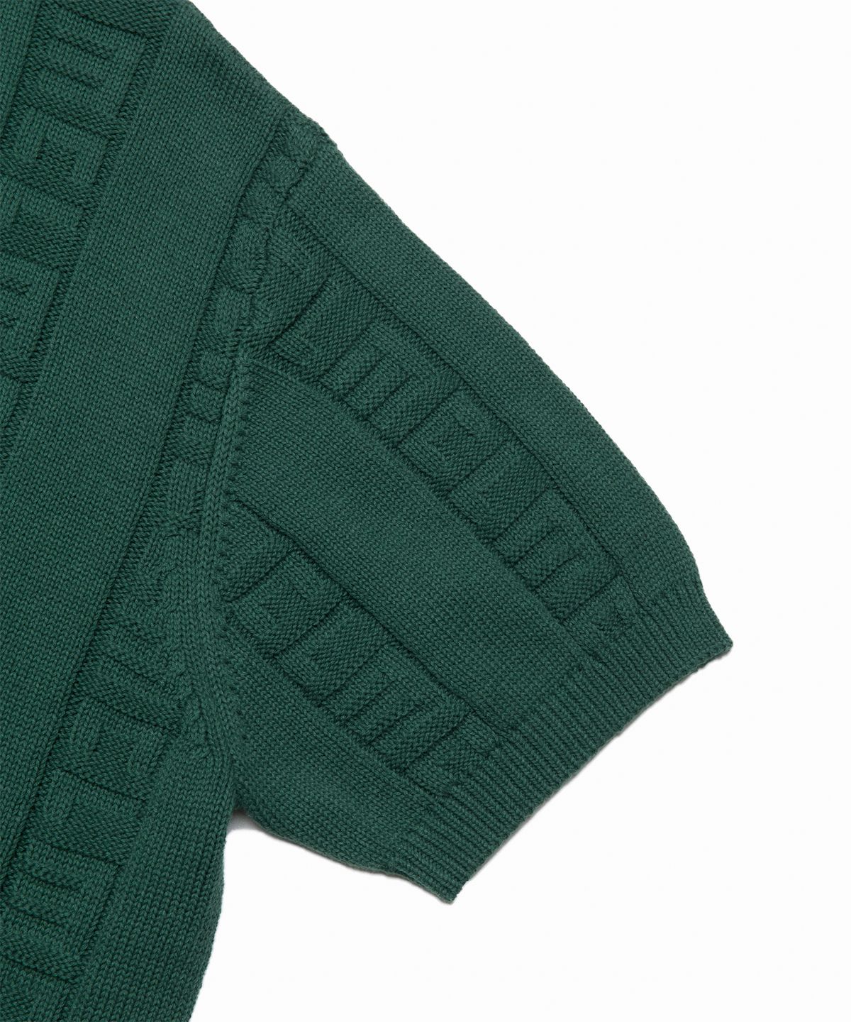 엘엠씨(LMC) JQD ZIP-UP KNITTED POLO SHIRT dark green