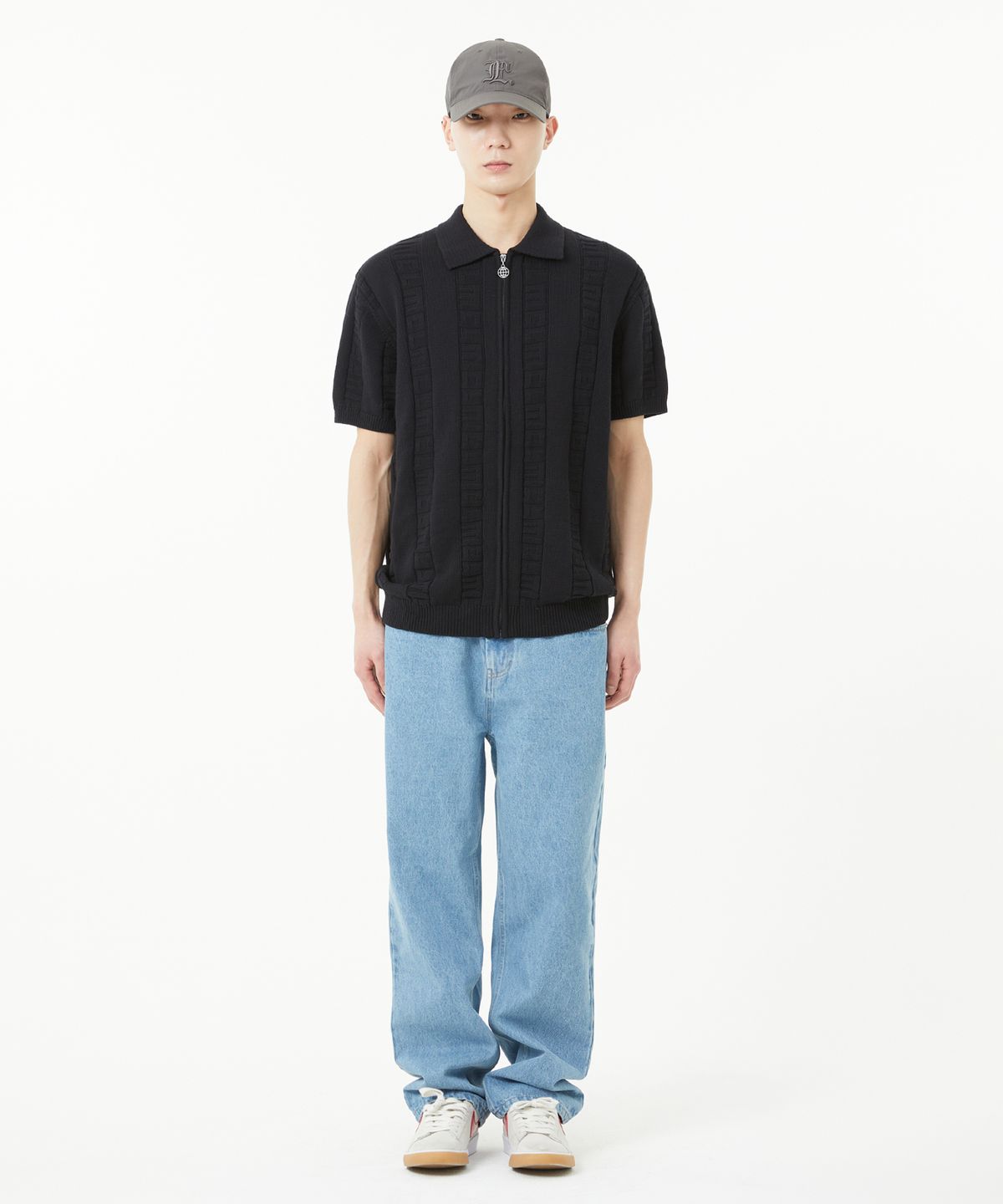 엘엠씨(LMC) JQD ZIP-UP KNITTED POLO SHIRT black