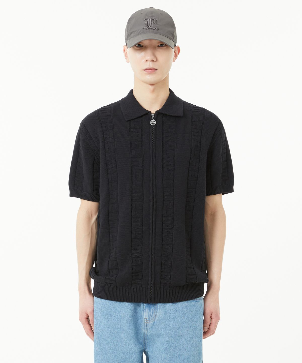 엘엠씨(LMC) JQD ZIP-UP KNITTED POLO SHIRT black
