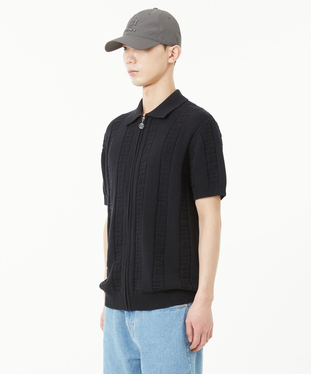 엘엠씨(LMC) JQD ZIP-UP KNITTED POLO SHIRT black