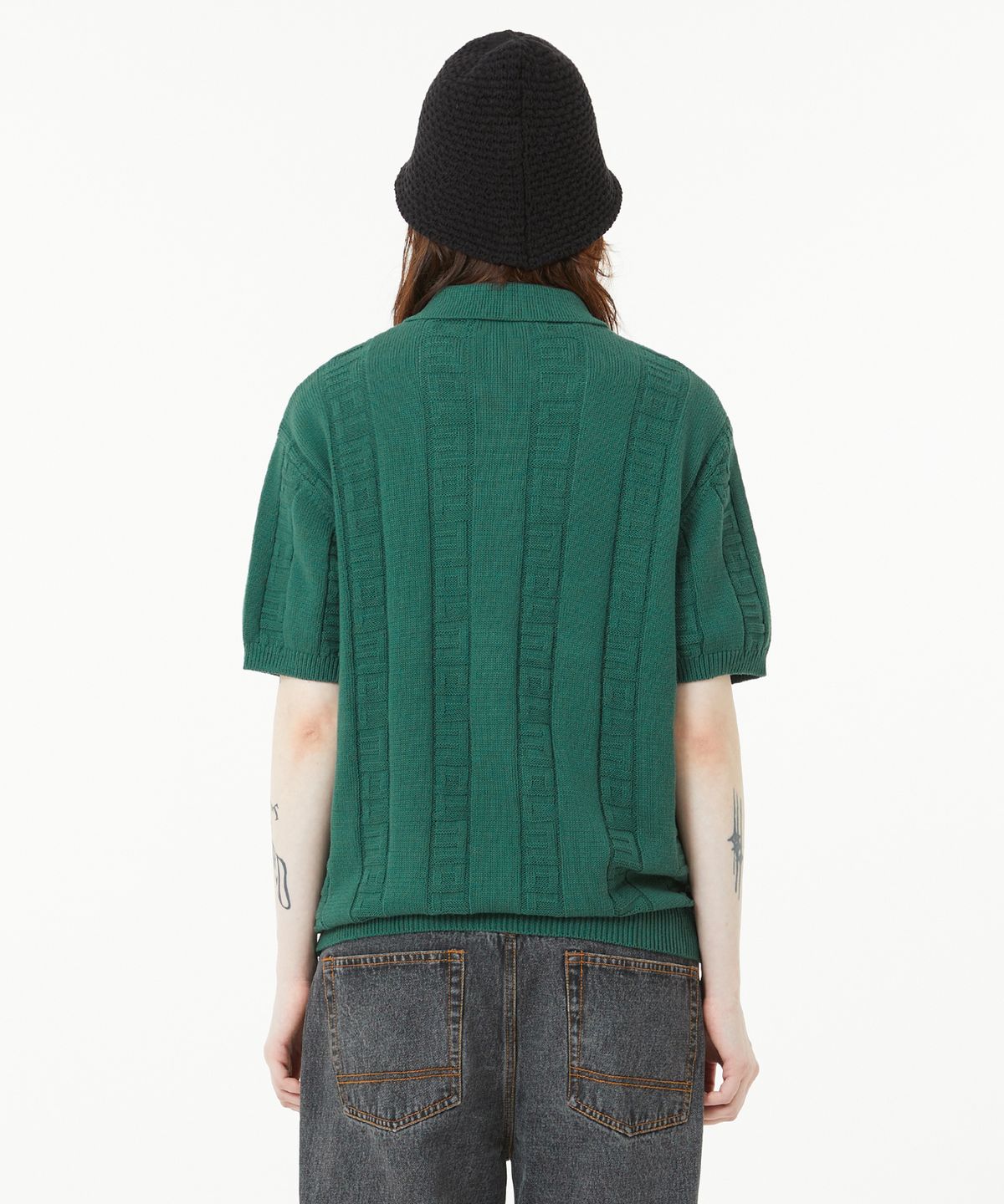 엘엠씨(LMC) JQD ZIP-UP KNITTED POLO SHIRT black