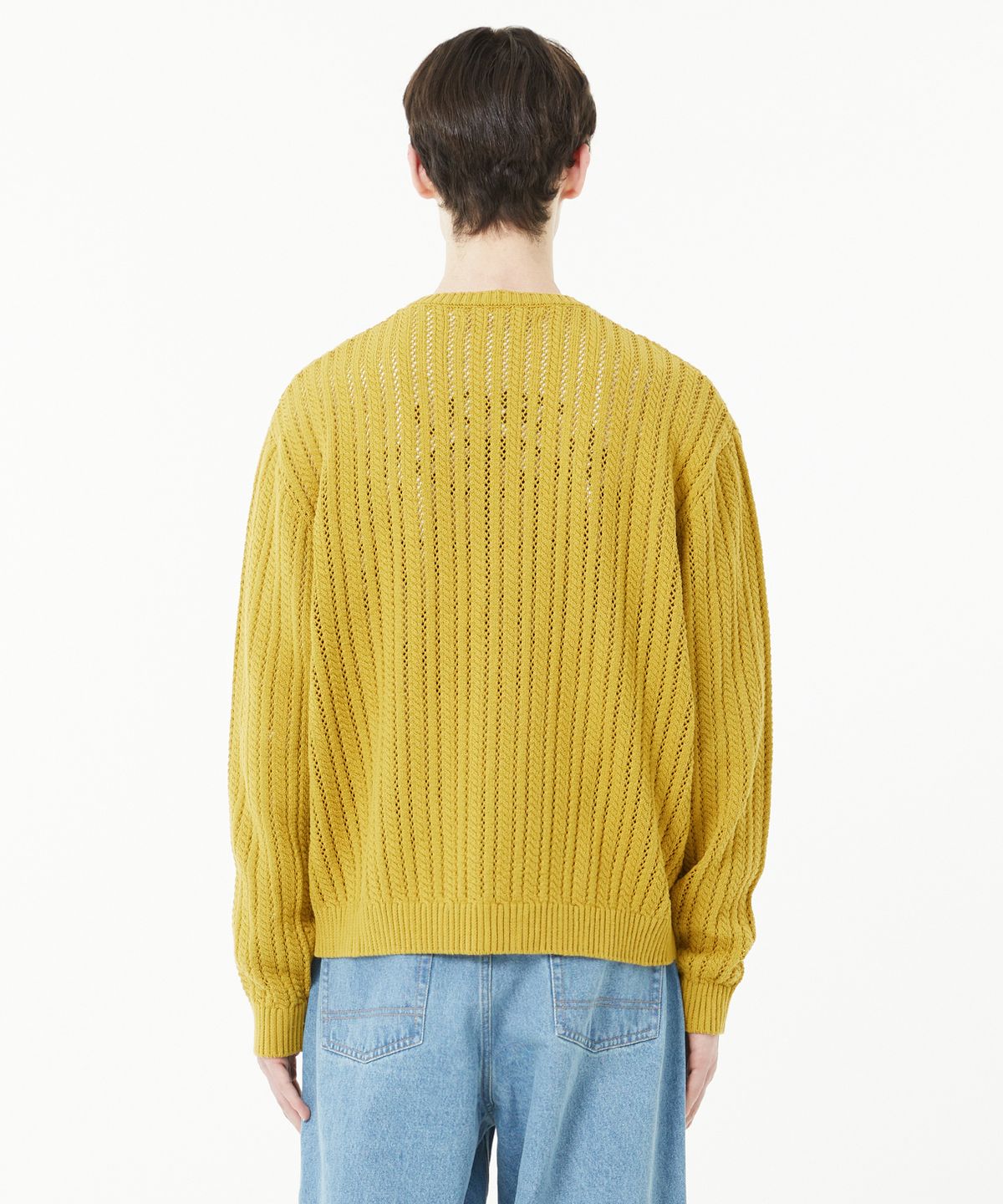 엘엠씨(LMC) OVAL MESH KNIT CARDIGAN olive