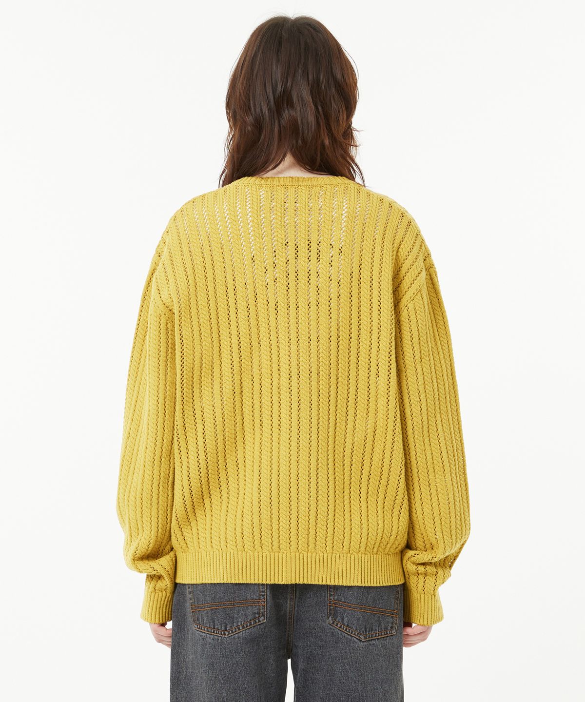 엘엠씨(LMC) OVAL MESH KNIT CARDIGAN olive