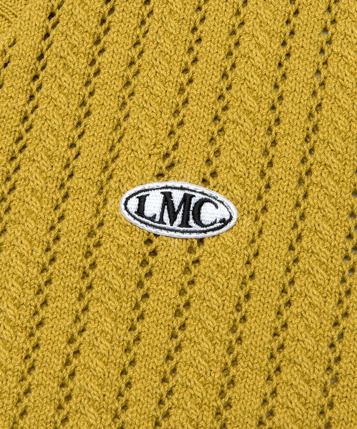 엘엠씨(LMC) OVAL MESH KNIT CARDIGAN olive