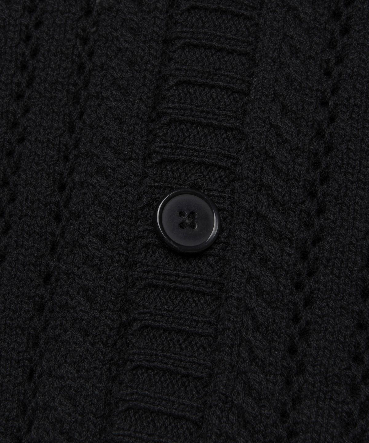 엘엠씨(LMC) OVAL MESH KNIT CARDIGAN black