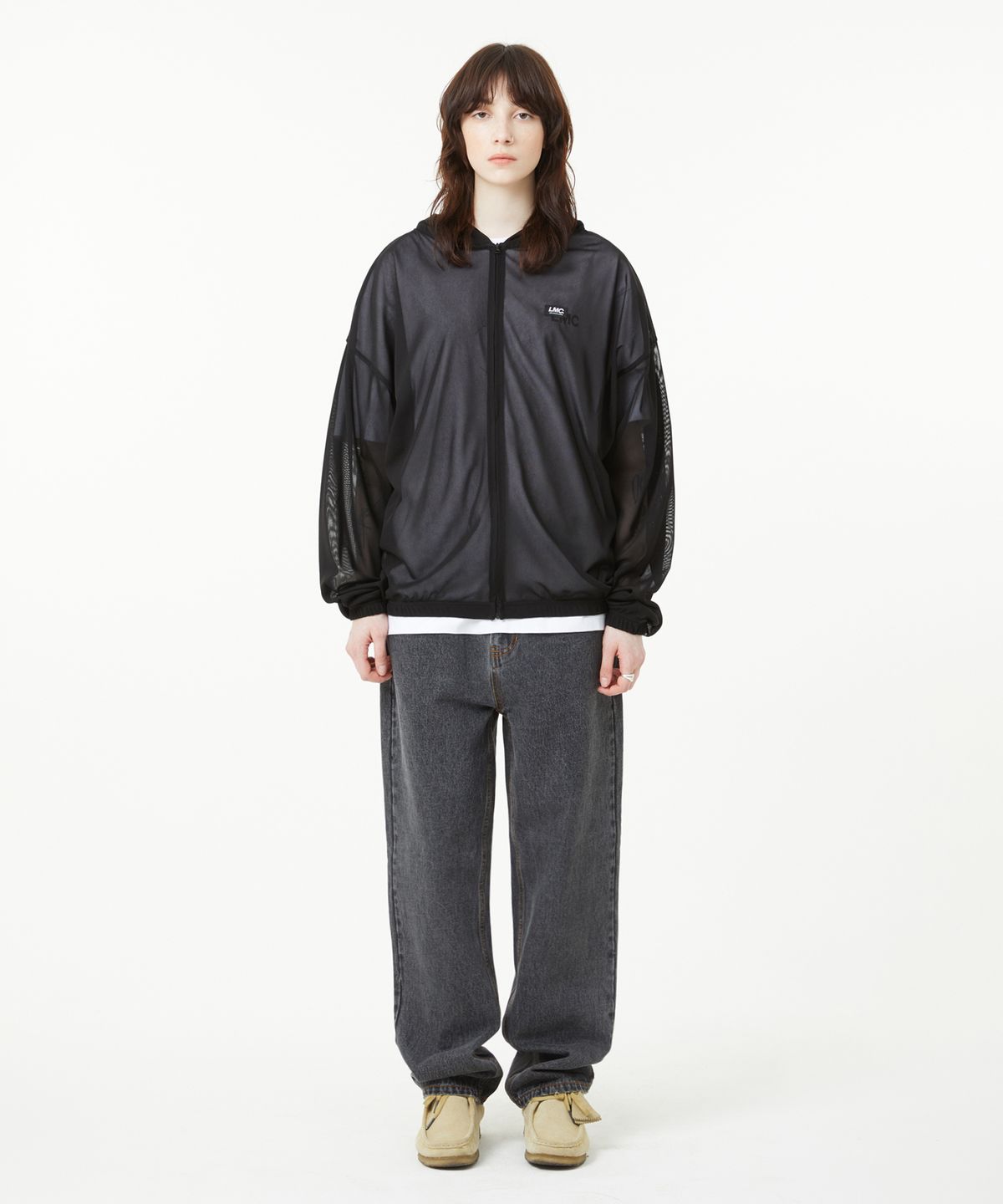 엘엠씨(LMC) ITALIC MESH ZIP-UP HOODIE multi
