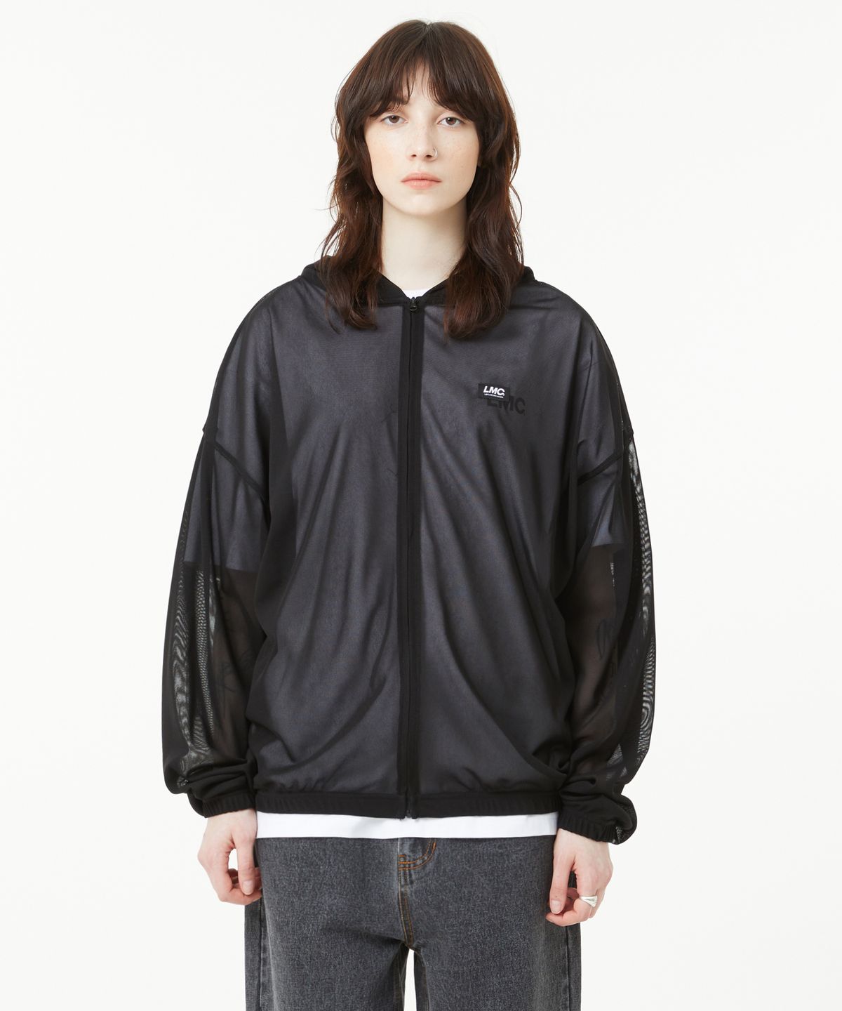 엘엠씨(LMC) ITALIC MESH ZIP-UP HOODIE multi