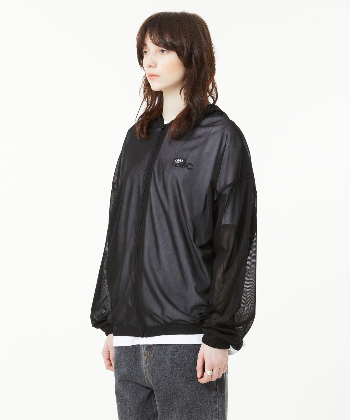 엘엠씨(LMC) ITALIC MESH ZIP-UP HOODIE multi
