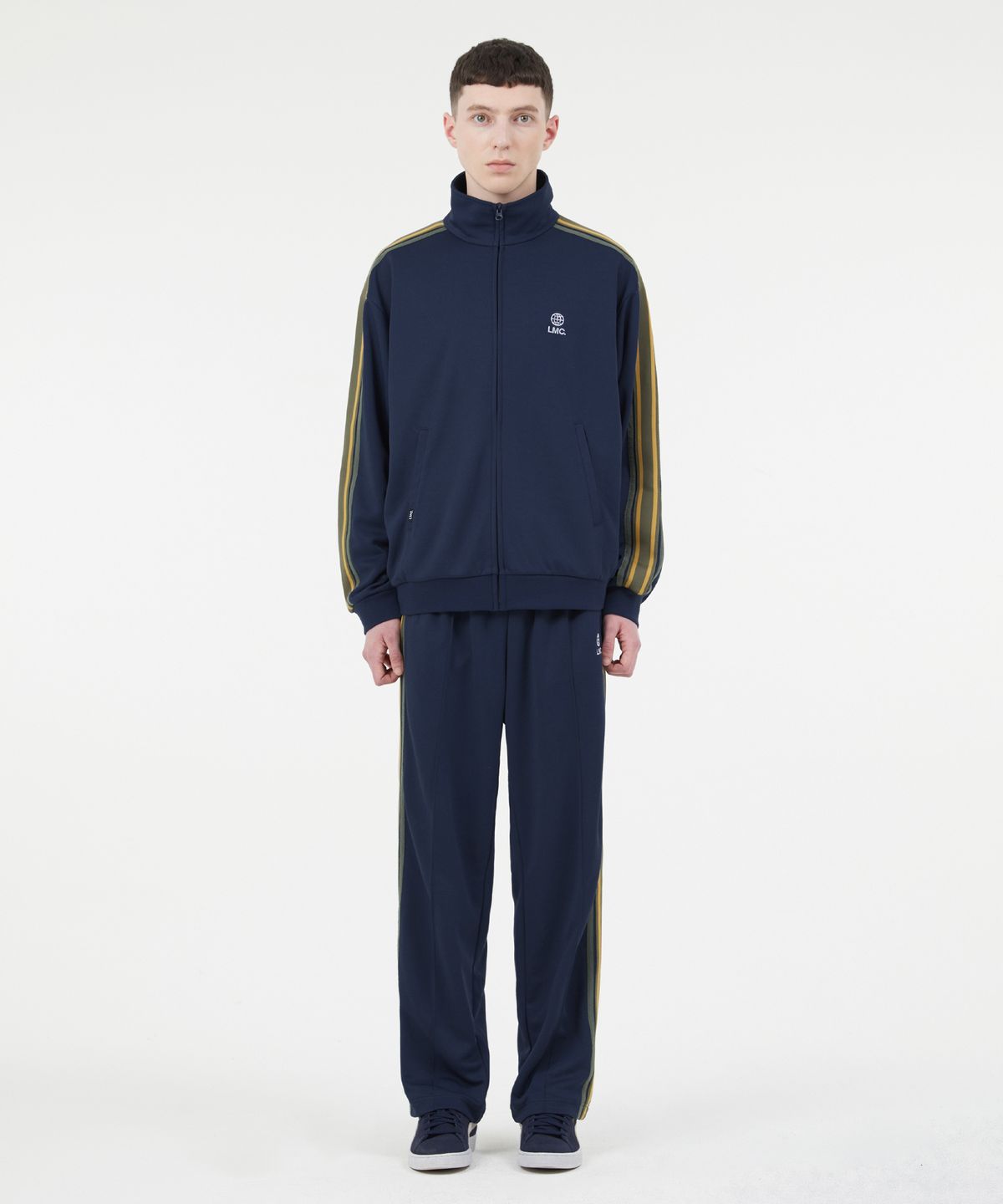 엘엠씨(LMC) SIDE STRIPED JERSEY TRACK PANTS navy