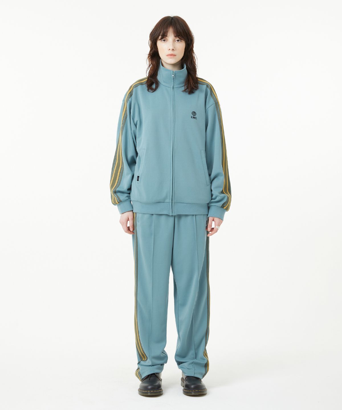 엘엠씨(LMC) SIDE STRIPED JERSEY TRACK PANTS navy
