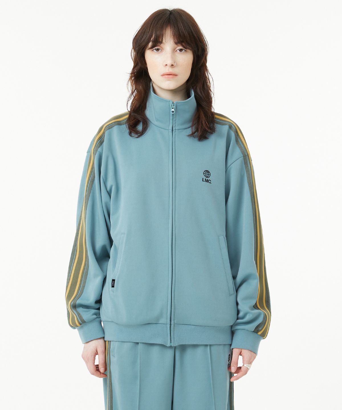 엘엠씨(LMC) SIDE STRIPED JERSEY TRACK TOP gray mint