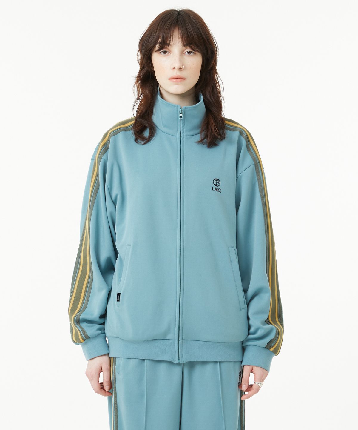엘엠씨(LMC) SIDE STRIPED JERSEY TRACK TOP navy