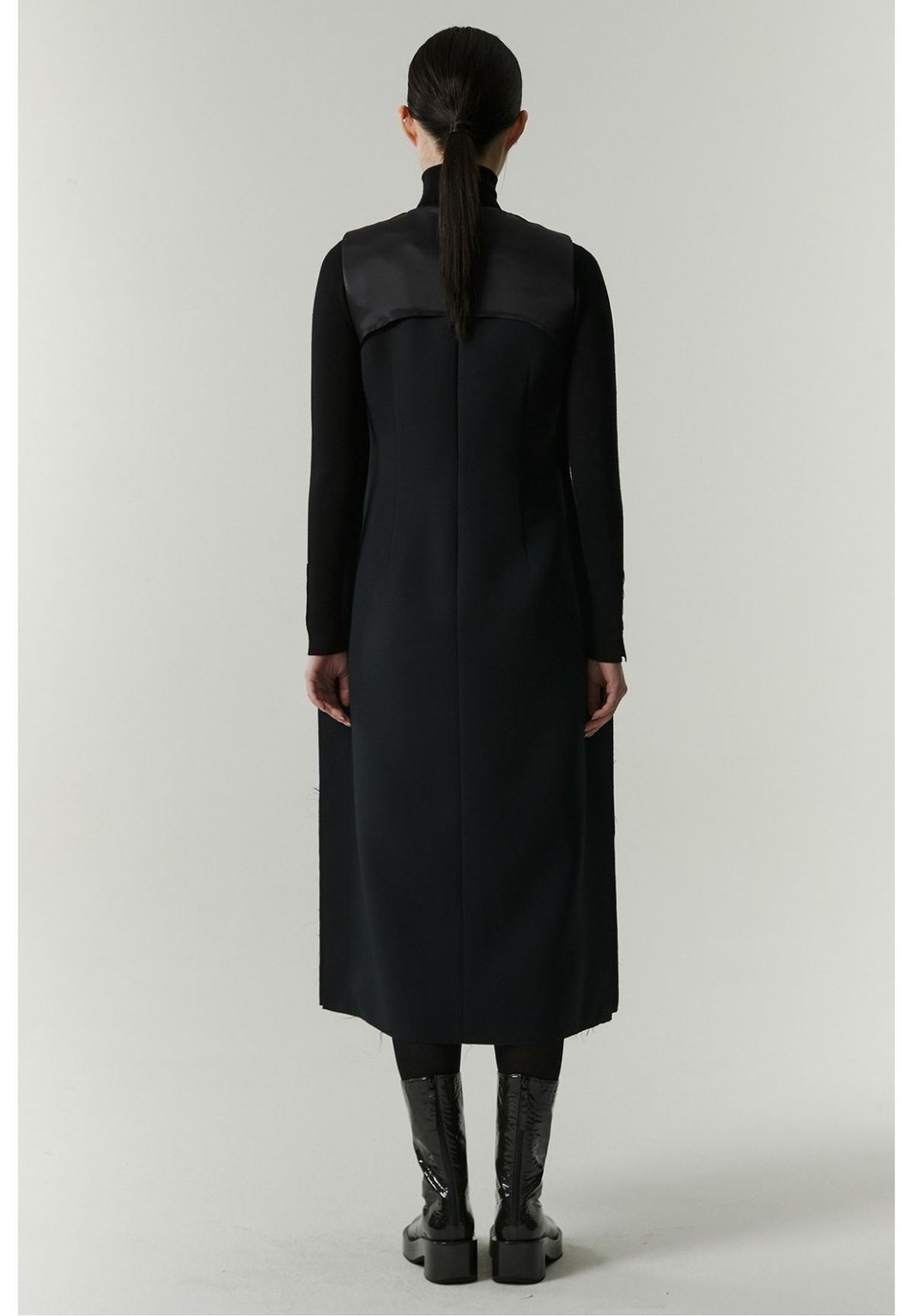 래코드(RECODE) [여성] Lining Patched Dress (Standard Fit)_RQDAW22544BKX