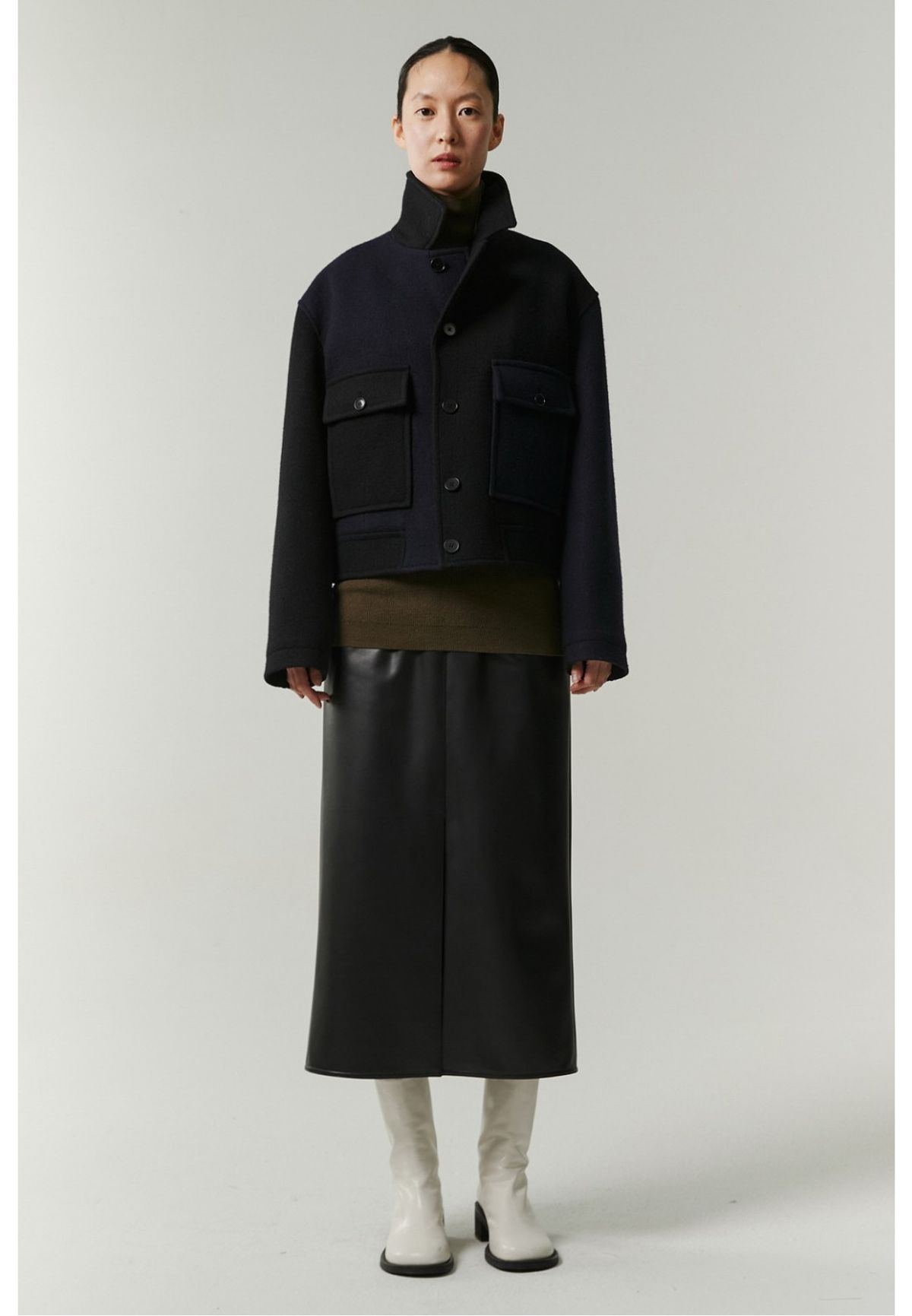 래코드(RECODE) [여성] Wool 100% Boucle Jacket (Standard Fit)_RQJAW22520BKX