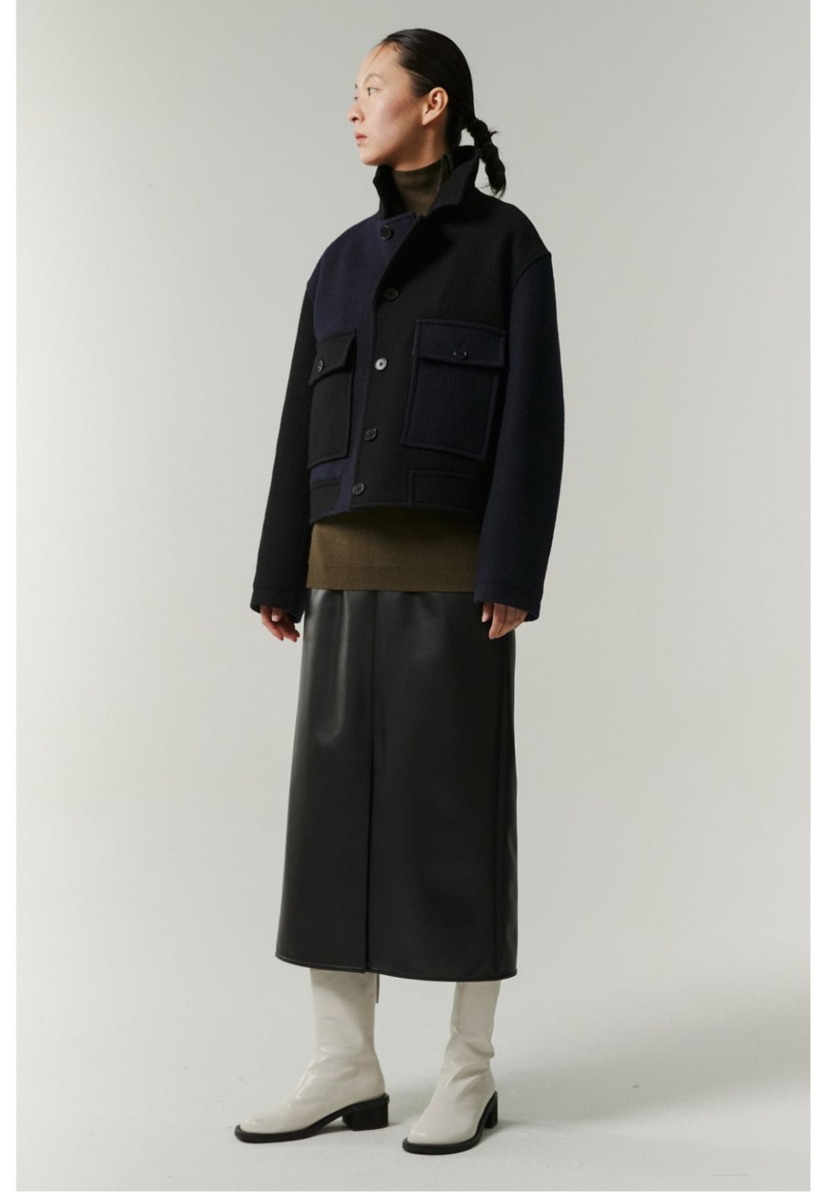 래코드(RECODE) [여성] Wool 100% Boucle Jacket (Standard Fit)_RQJAW22520BKX