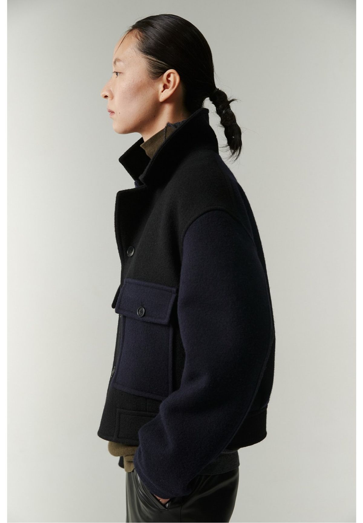 래코드(RECODE) [여성] Wool 100% Boucle Jacket (Standard Fit)_RQJAW22520BKX