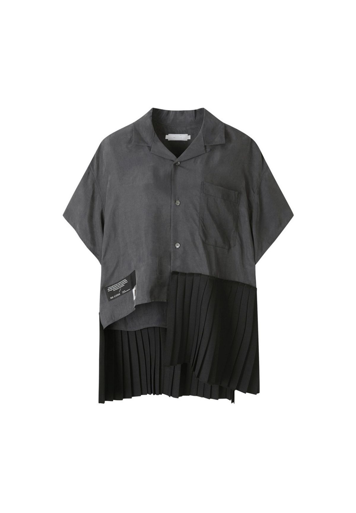 래코드(RECODE) [여성] Open collar pleated shirt _RQSAM22541GYX