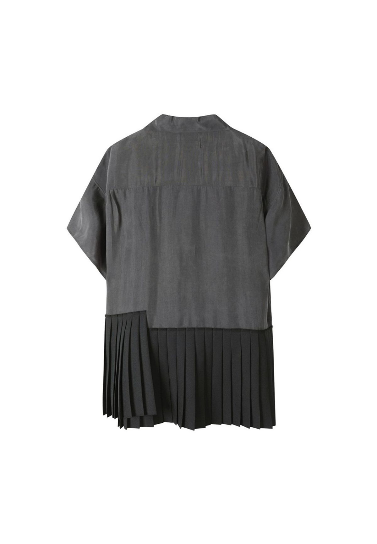 래코드(RECODE) [여성] Open collar pleated shirt _RQSAM22541GYX