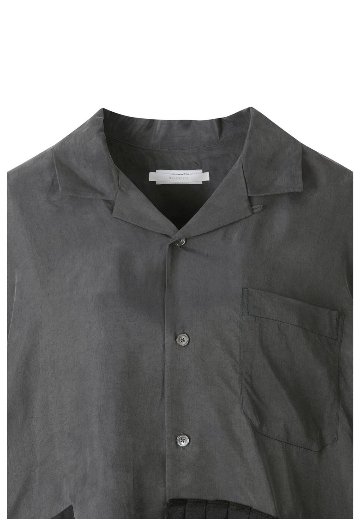 래코드(RECODE) [여성] Open collar pleated shirt _RQSAM22541GYX