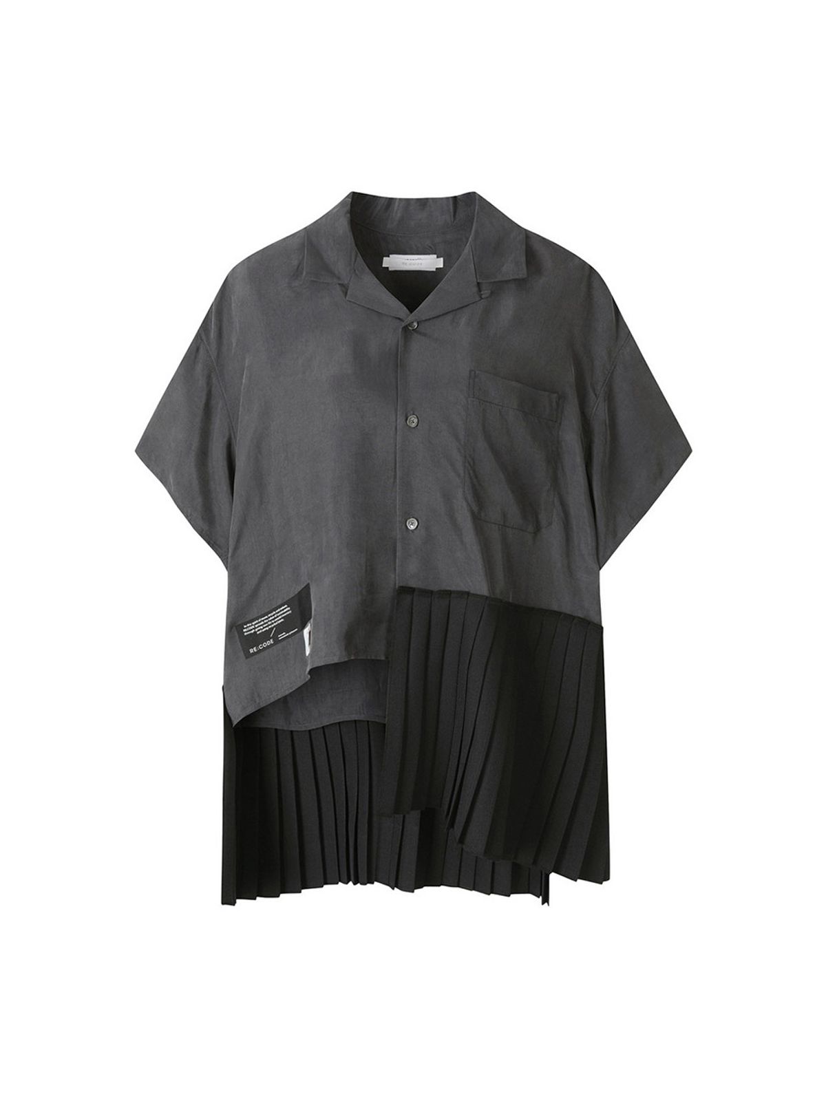 래코드(RECODE) [여성] Open collar pleated shirt _RQSAM22541GYX