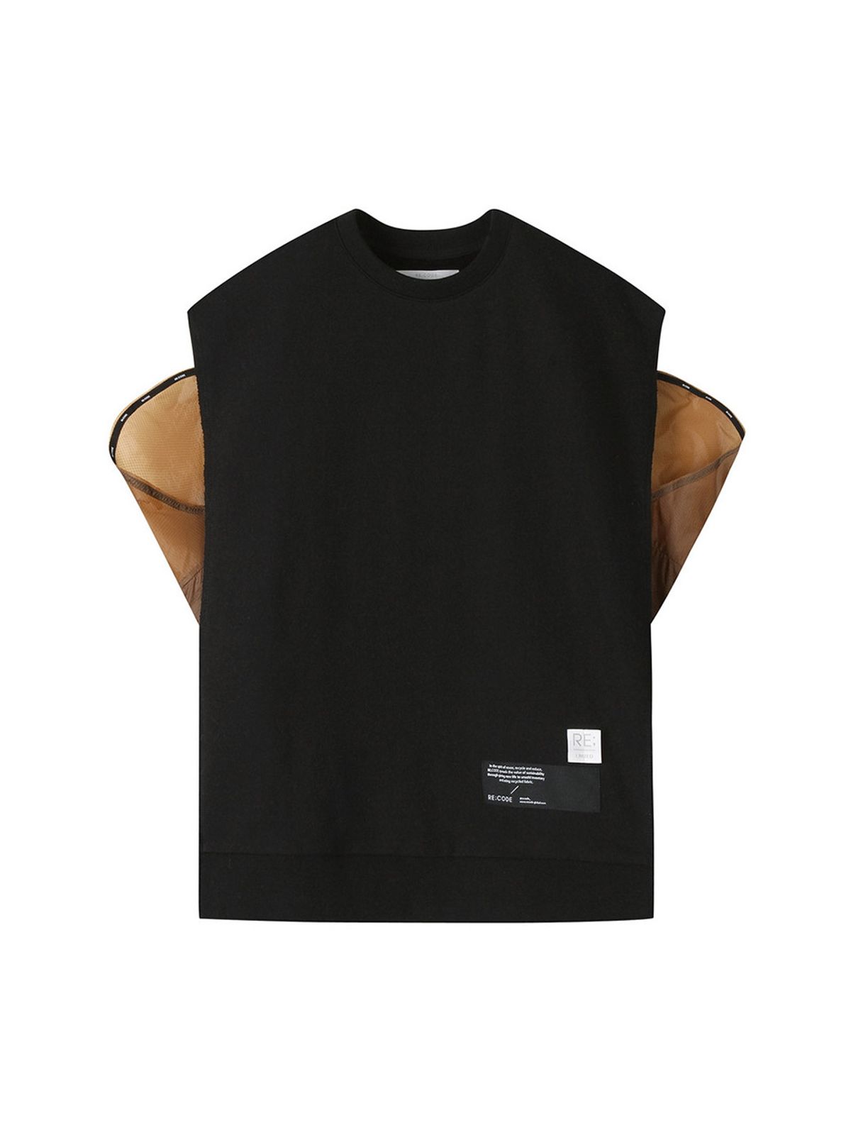 래코드(RECODE) [여성] Sheer anorak patched vest _RQVAS22531BKX