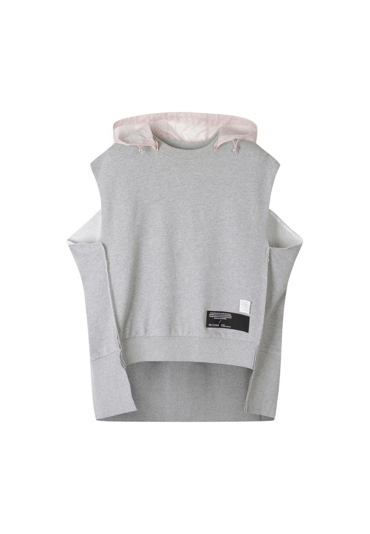 래코드(RECODE) [여성] Detachable hood crop vest _RQVAS22532GYX