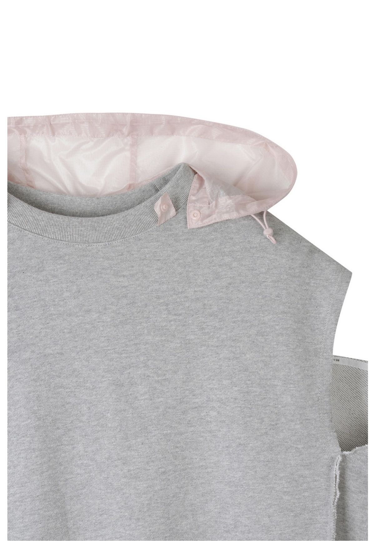 래코드(RECODE) [여성] Detachable hood crop vest _RQVAS22532GYX
