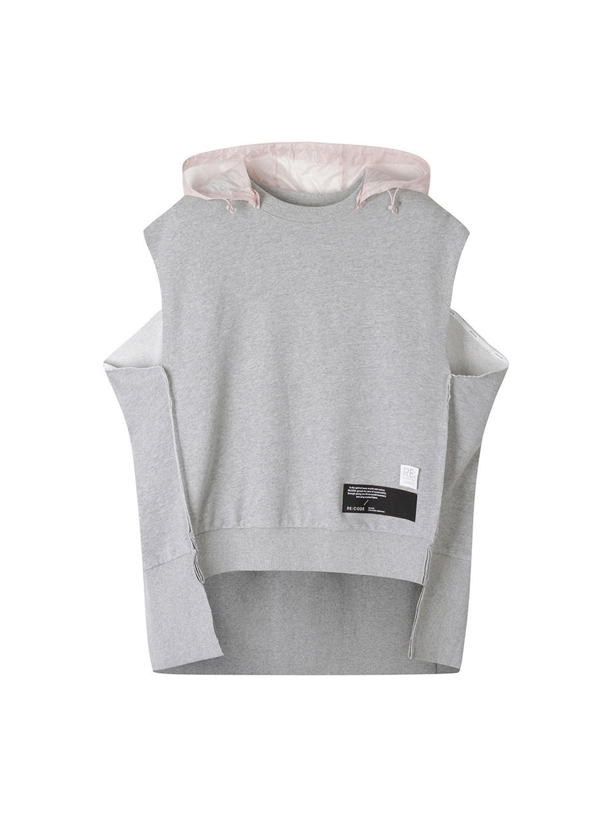 래코드(RECODE) [여성] Detachable hood crop vest _RQVAS22532GYX