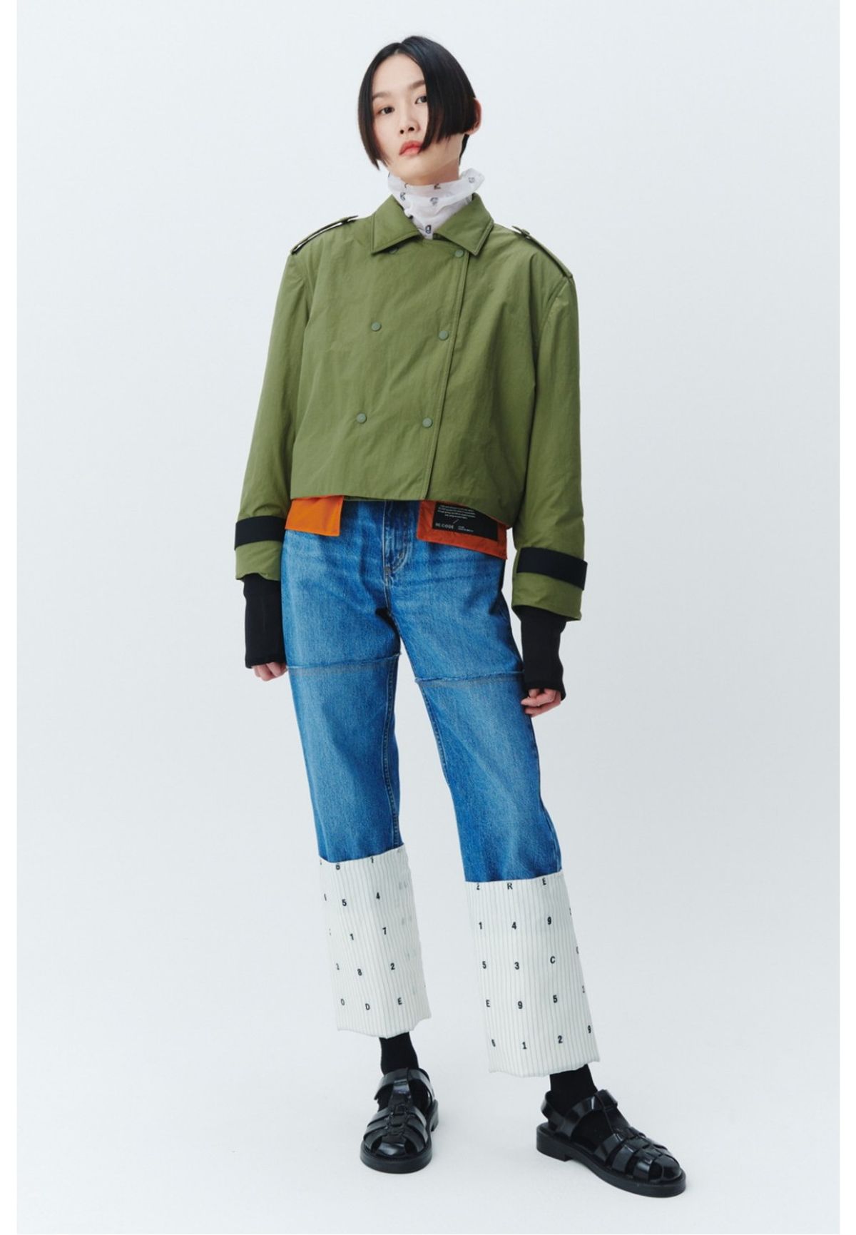 래코드(RECODE) [여성] Padded crop trench coat_RQCAS22552KHX