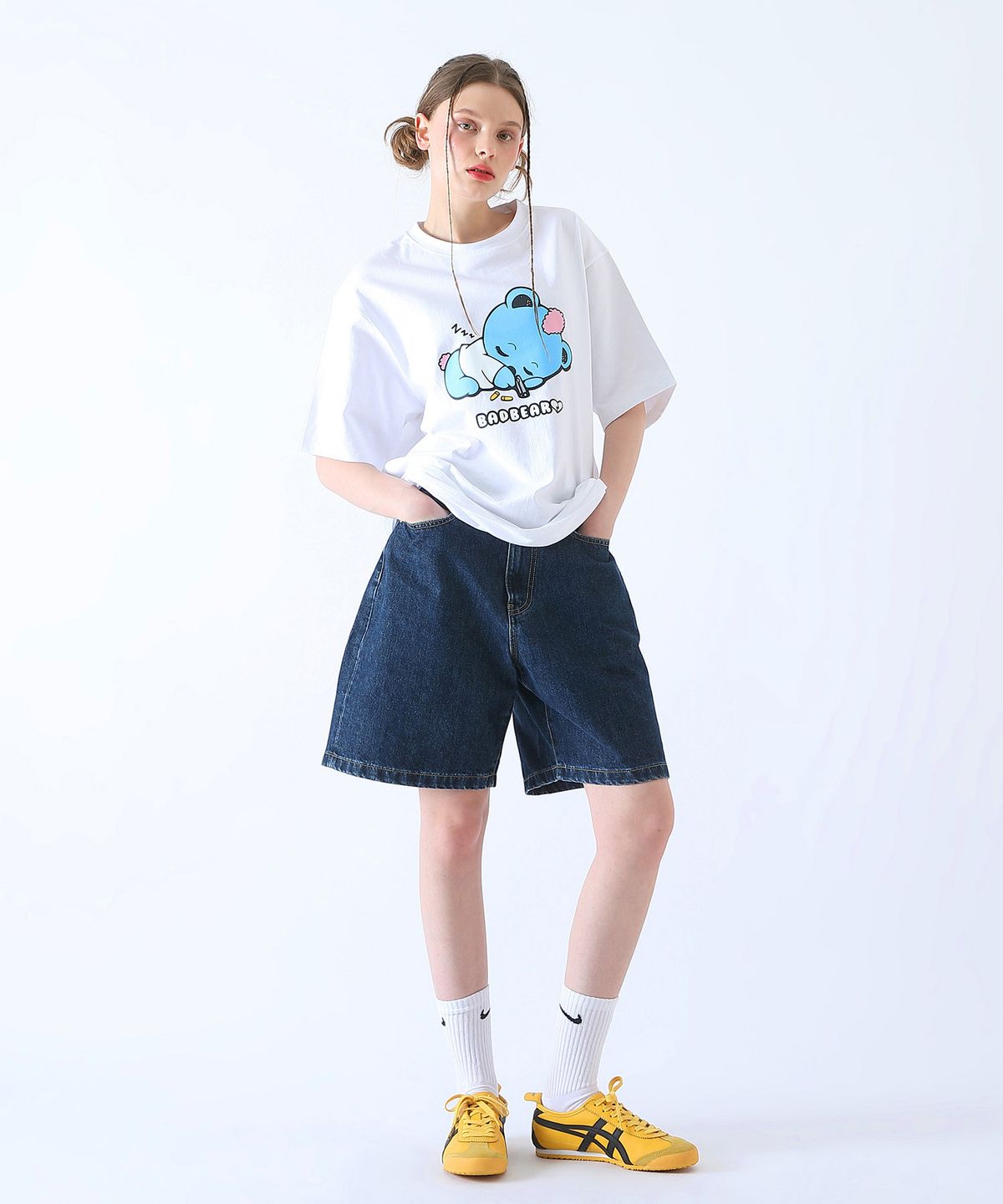 배드블루(BADBLUE) Baby BadBear Oversized Tee White